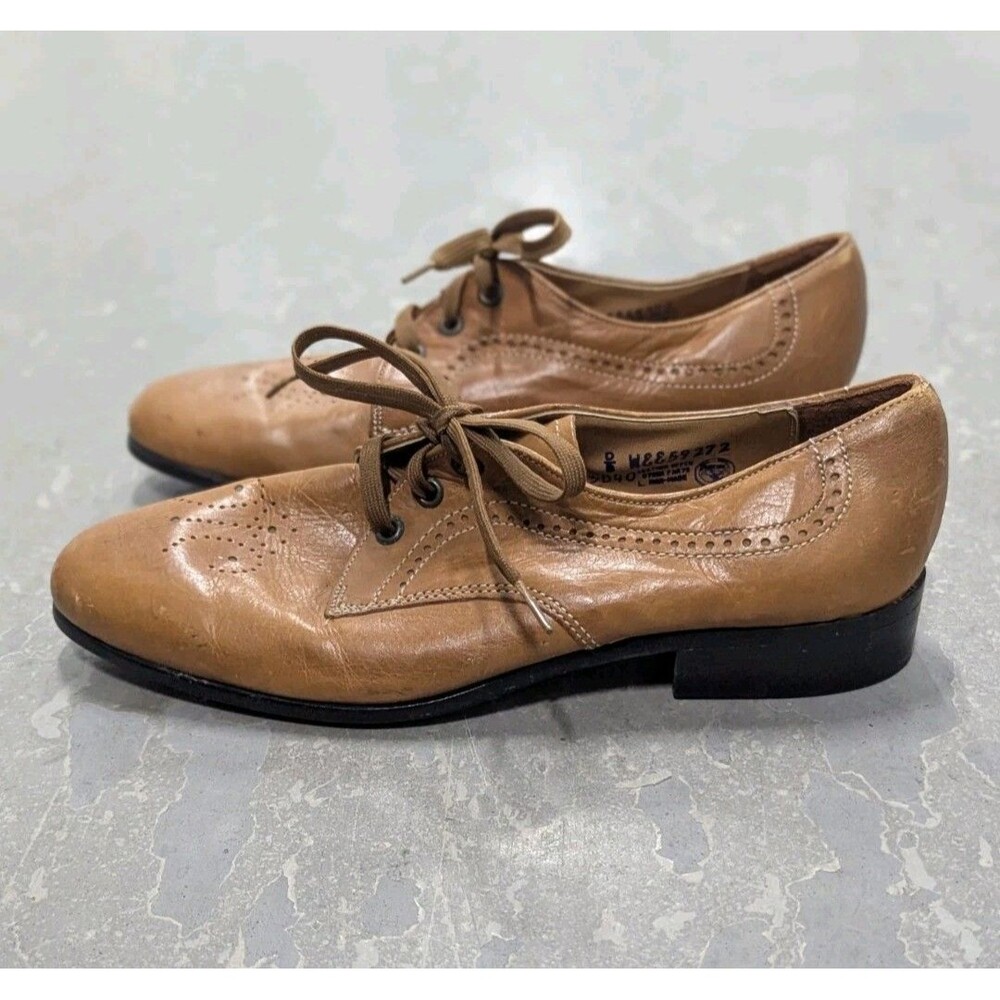 Vintage Heritage Leather Derby Shoes Wildcats by Buster Brown Lace Up Size 5